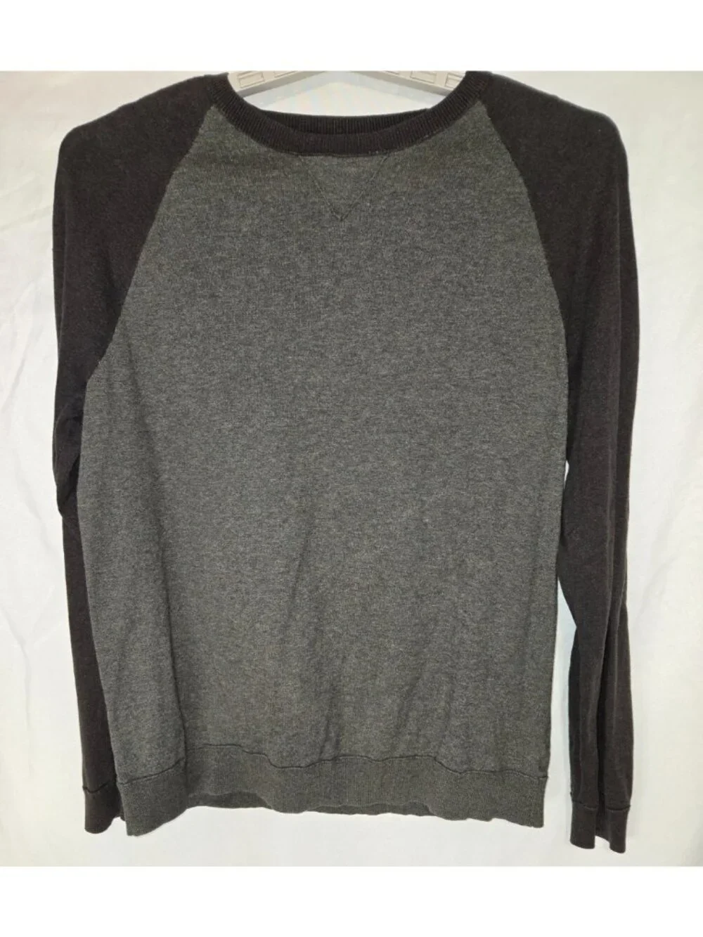 Banana Republic Black/Grey Men's Cotton and Cashmere Pullover Size Large